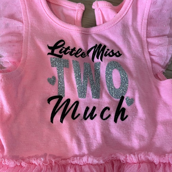 Little Miss ❤️TWO❤️ Much Birthday Dress - Picture 2 of 6